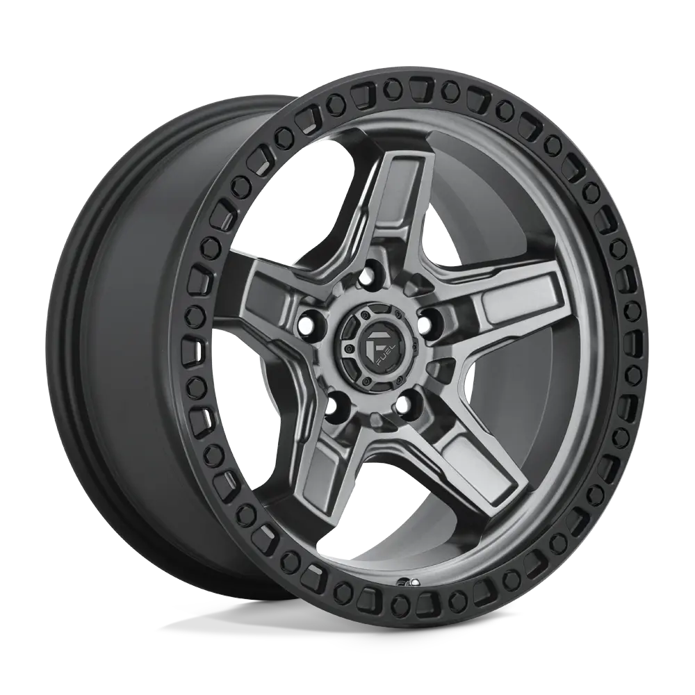 Fuel D698 Kicker - Matte Gun Metal Black Bead Ring 1