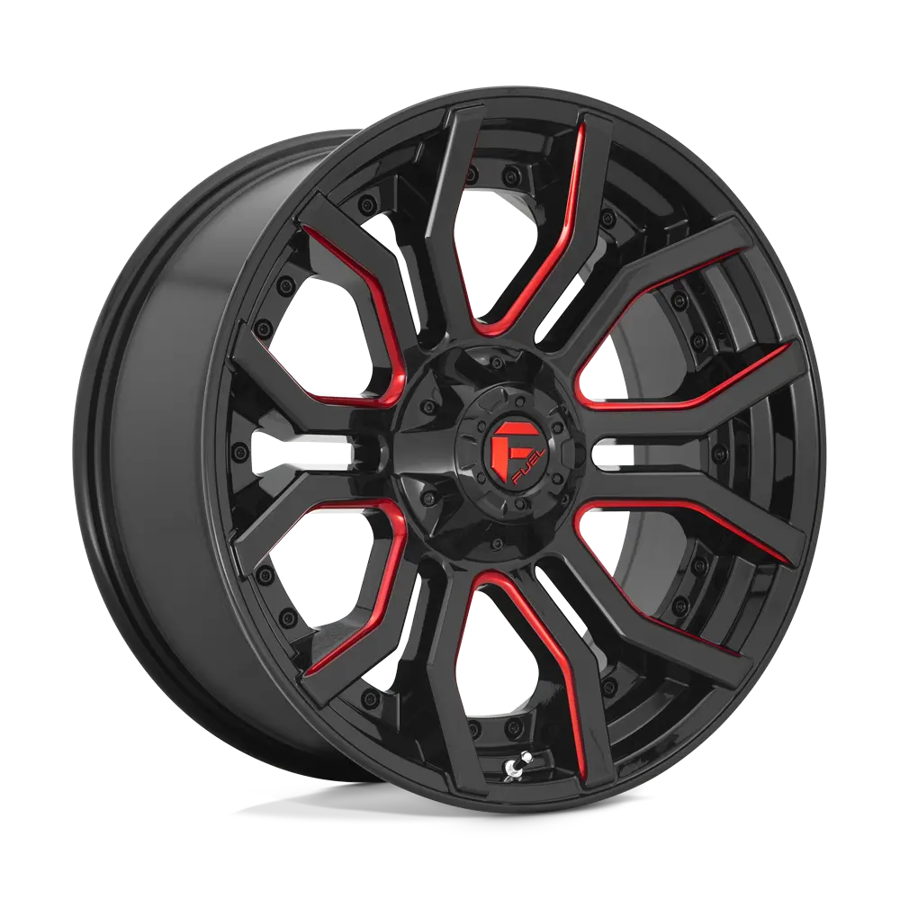 Fuel D712 Rage - Gloss Black Red Tinted Clear 1
