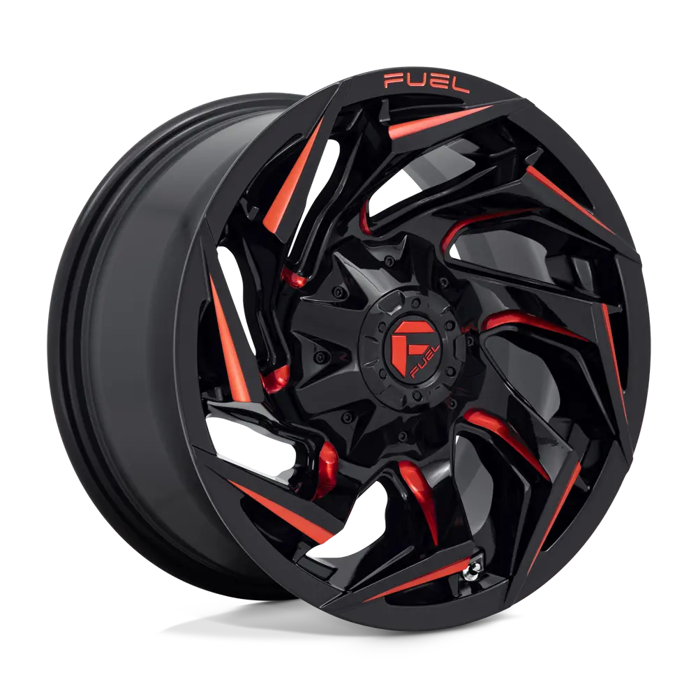Fuel D755 Reaction - Gloss Black Milled With Red Tint 1