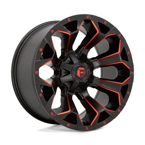 Fuel D787 Assault - Matte Black Red Milled 2