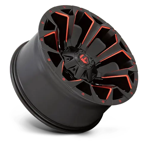 Fuel D787 Assault - Matte Black Red Milled 3