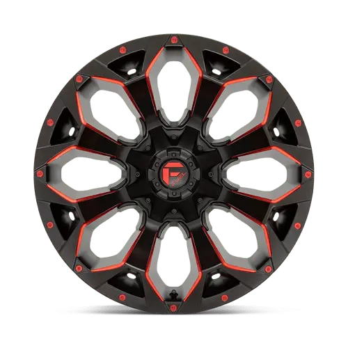 Fuel D787 Assault - Matte Black Red Milled 4
