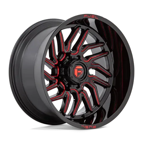 Fuel D808 Hurricane - Gloss Black Milled Red Tint 2