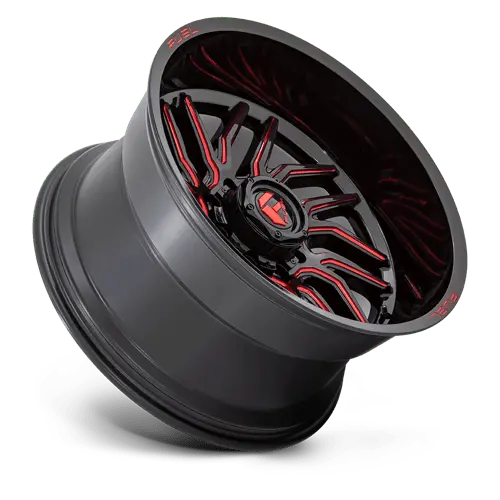 Fuel D808 Hurricane - Gloss Black Milled Red Tint 3