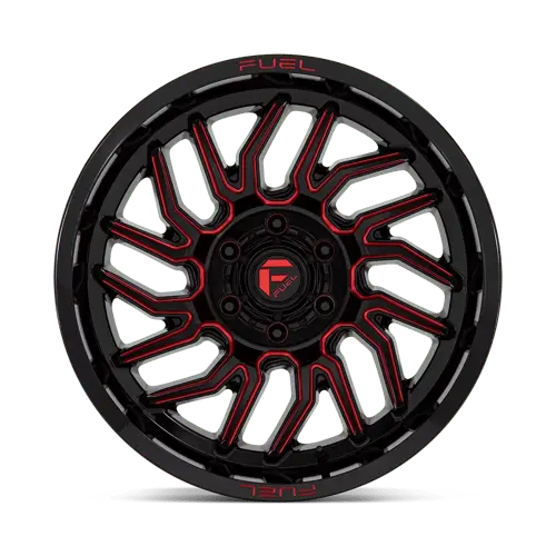 Fuel D808 Hurricane - Gloss Black Milled Red Tint 4