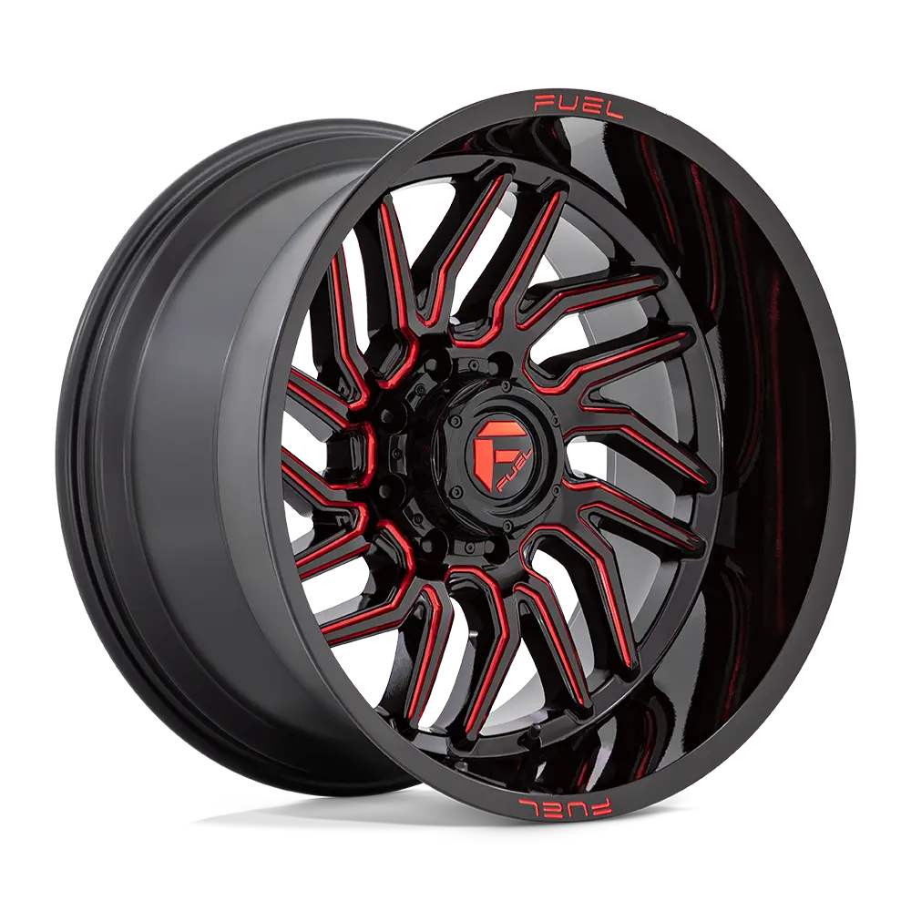Fuel D808 Hurricane - Gloss Black Milled Red Tint 1