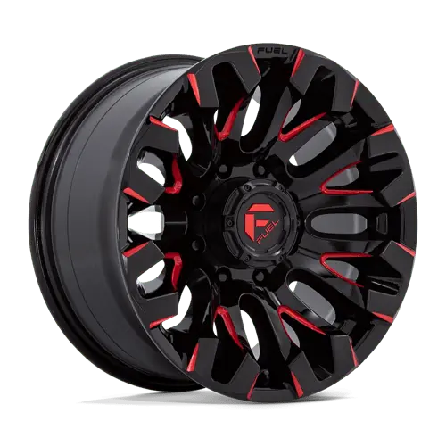 Fuel D829 Quake - Gloss Black Milled Red Tint 2