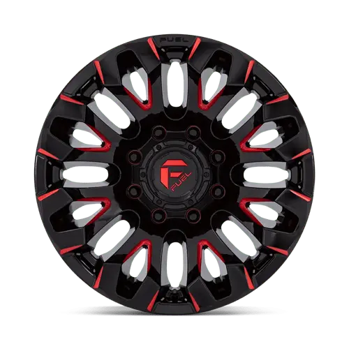 Fuel D829 Quake - Gloss Black Milled Red Tint 4
