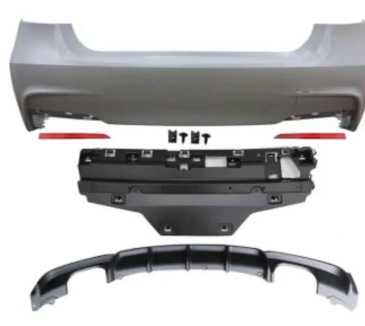 2012-2018 F30 M-Performance Quad Rear Bumper Assembly 1