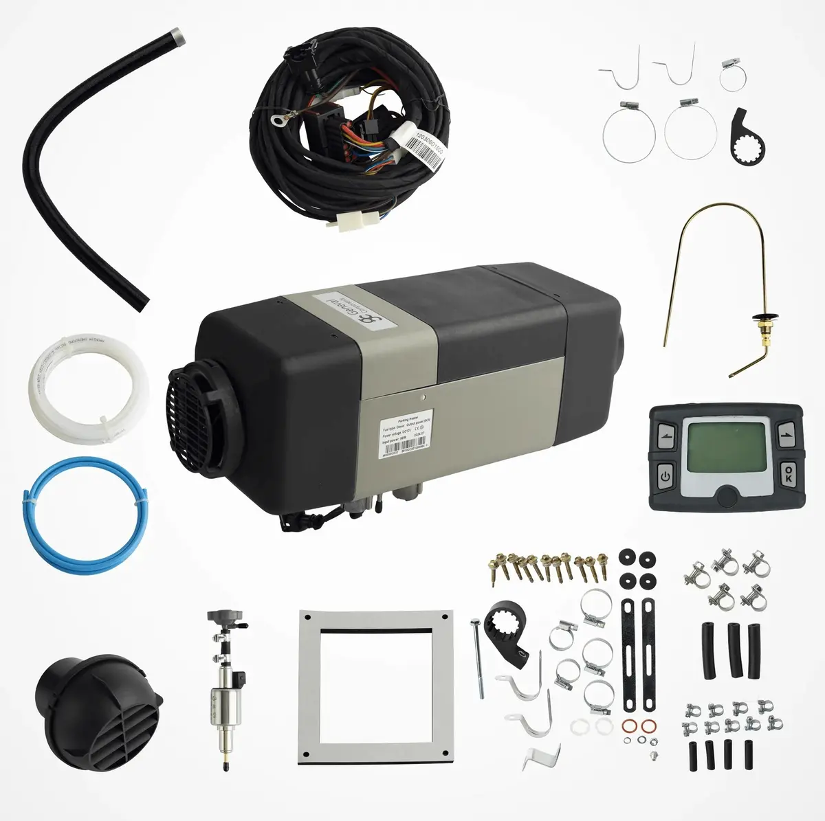 Bison 5000A Xl Gasoline Bunk Air Heater Kit W Analog Controller For Large Van, Box Trucks, And Rv's 2