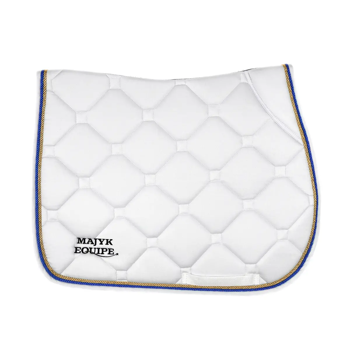 White Classica Cotton Euro Saddle Pad 11