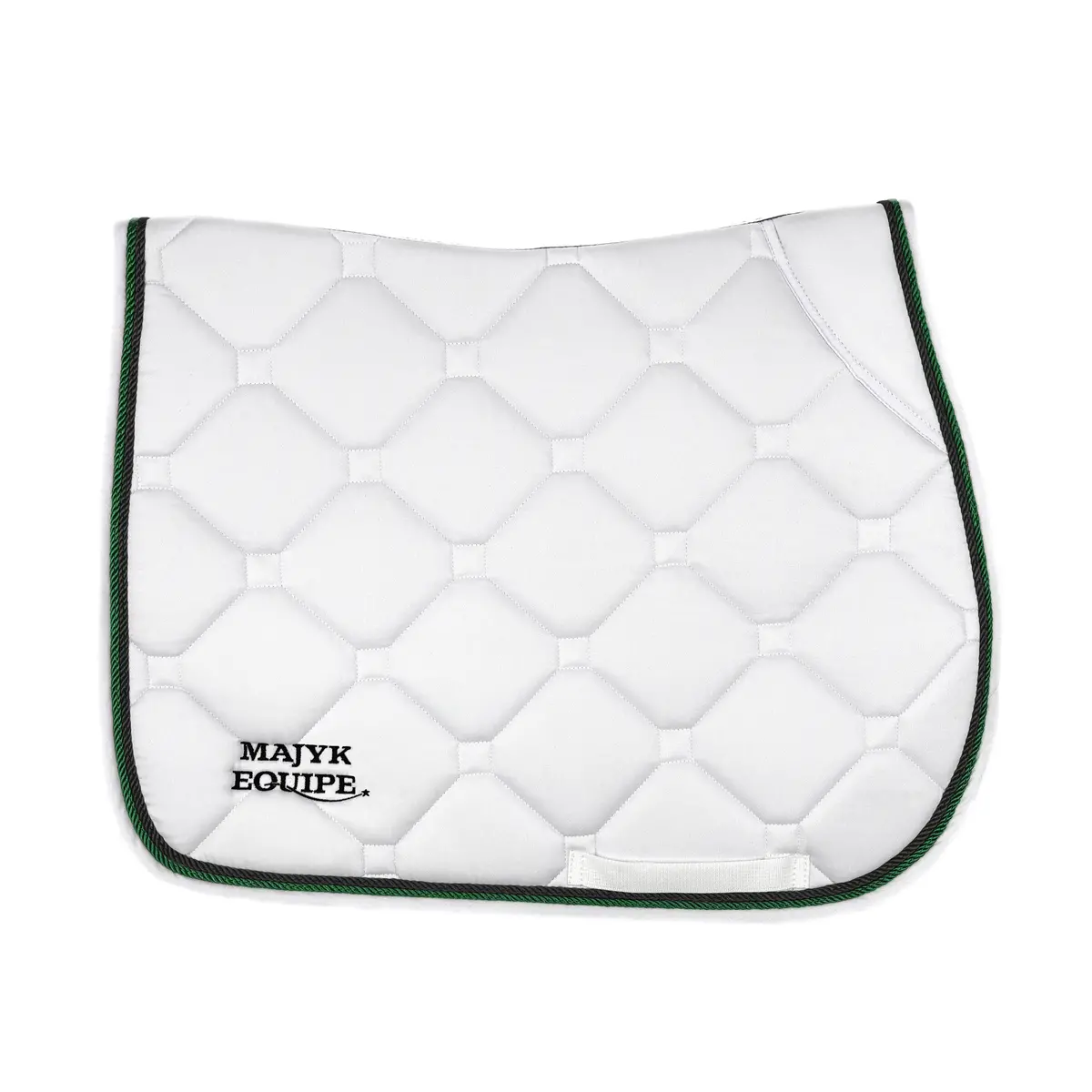 White Classica Cotton Euro Saddle Pad 13