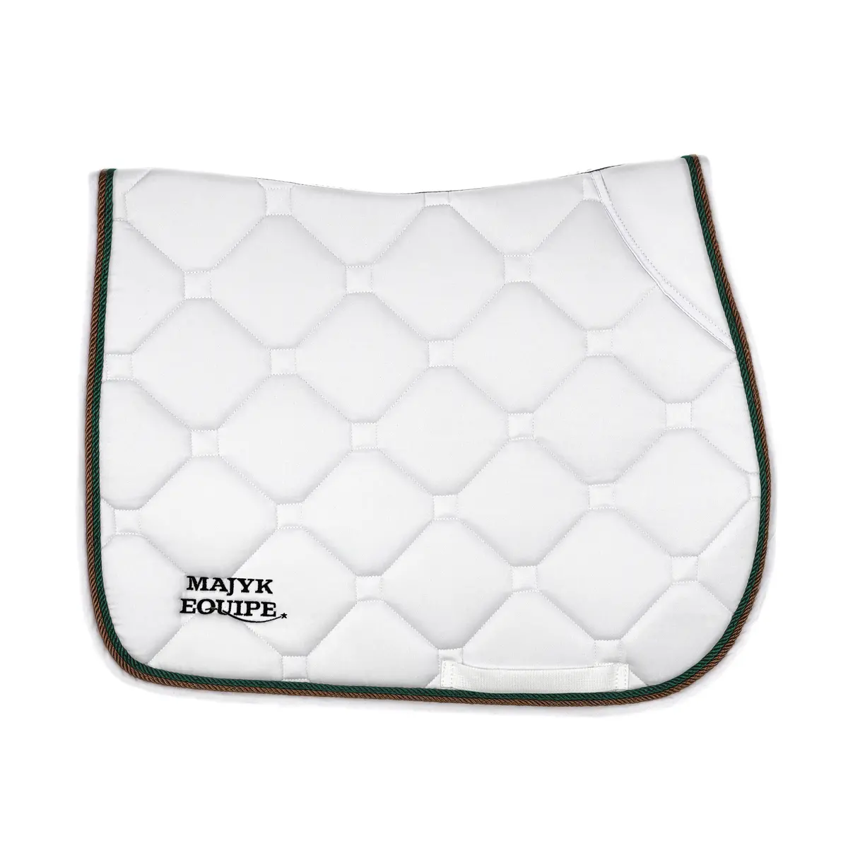 White Classica Cotton Euro Saddle Pad 15