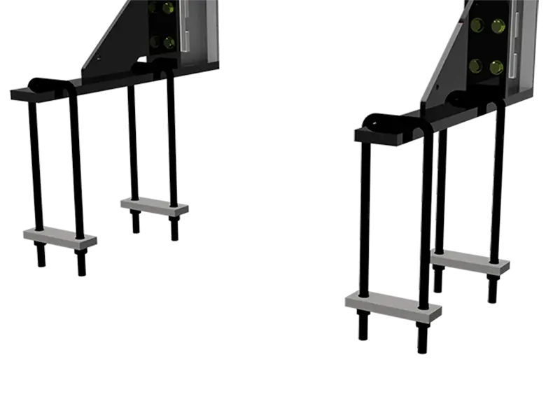 Headache Rack Mounting Kit For Semi Trucks 15" U-Bolt 1