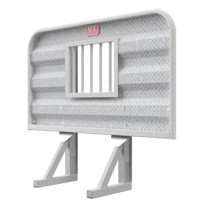 Hr10 Headache Rack For Semi Truck 4' Tall With Jailbar Window 1