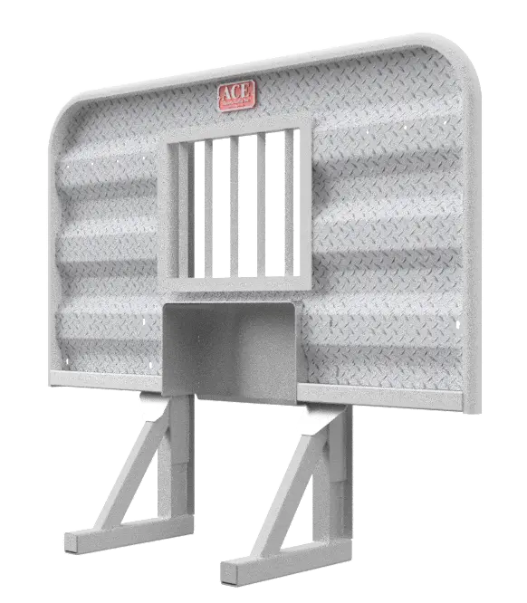 Hr10 4' Headache Rack For Semi Truck With Hydraulic Tank Cutout 1