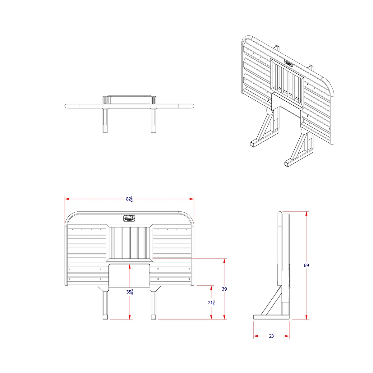 Hr10 4' Headache Rack For Semi Truck With Hydraulic Tank Cutout 2