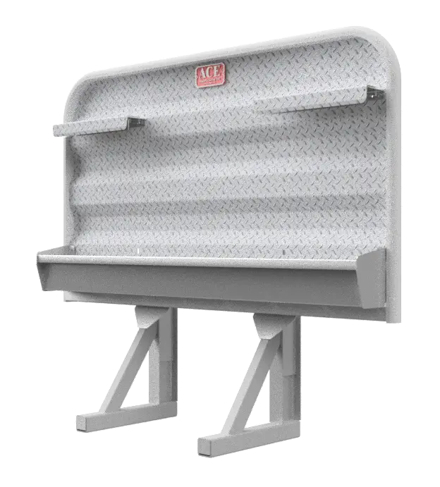 Hr10 Headache Rack For Semi Truck 4' Tall With Full Width Tray And Tire Chain Hangers 1