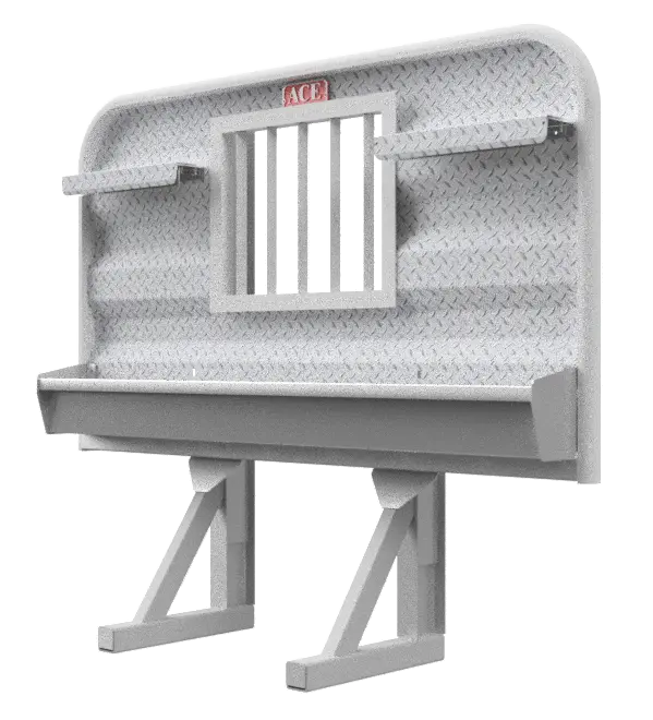 Hr11 Headache Rack For Semi Truck 4' Tall With Jailbar Window, Tray, & Tire Chain Hangers 3