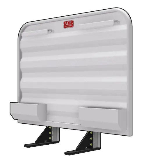 Hr22 5' Headache Rack For Semi Truck With Dual Storage Trays & Tire Chain Hangers 1