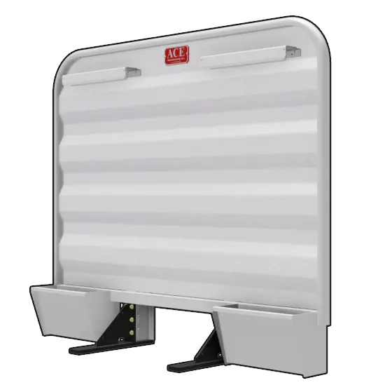 Hr25 5' Headache Rack For Semi Truck With Low-Mounted Dual Storage Trays And Tire Chain Hangers 1