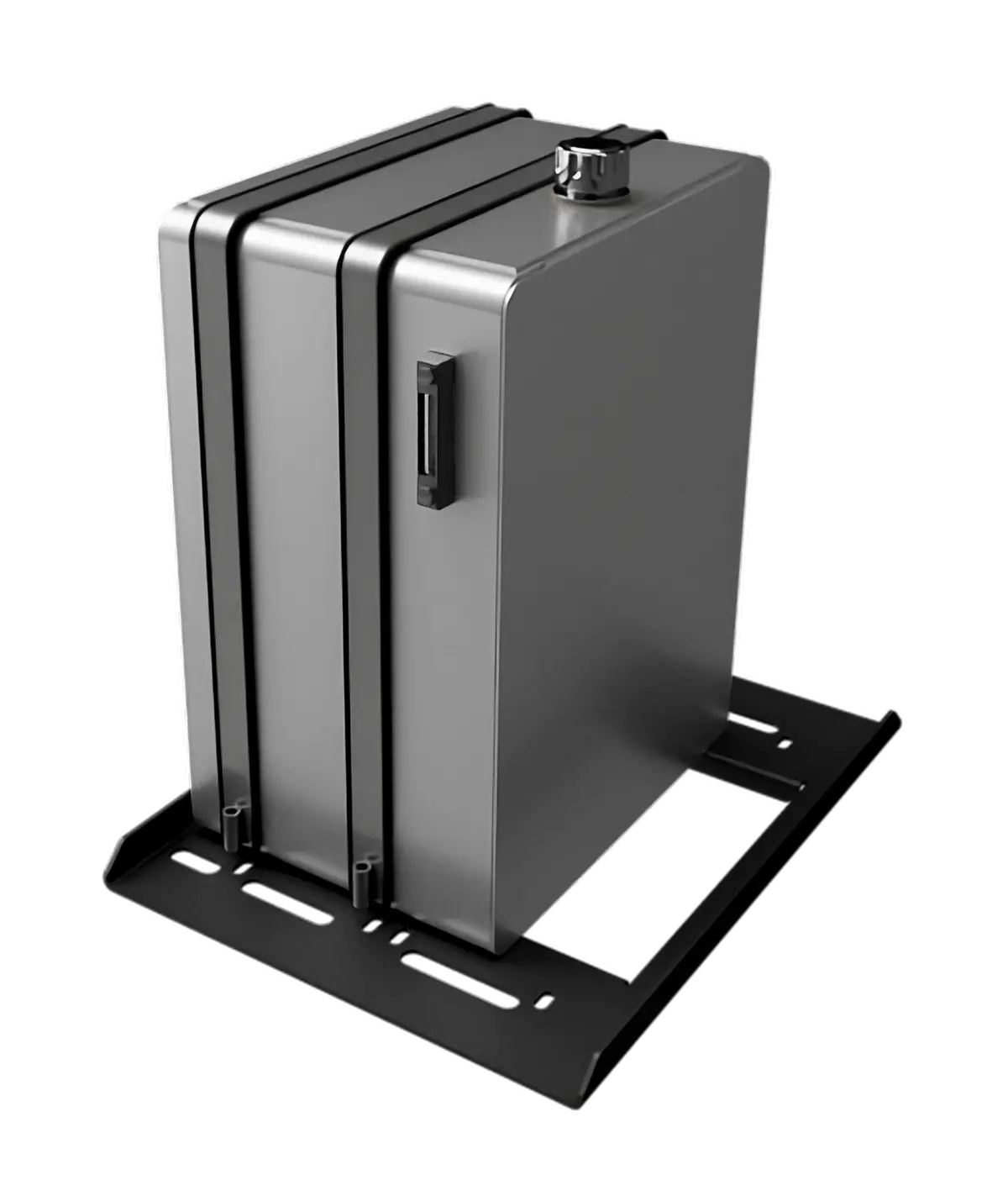 Hydraulic Tank For Semi Truck – Tall Reduced Depth - Smooth Plate Aluminum Reservoir - 50 Gallon 2