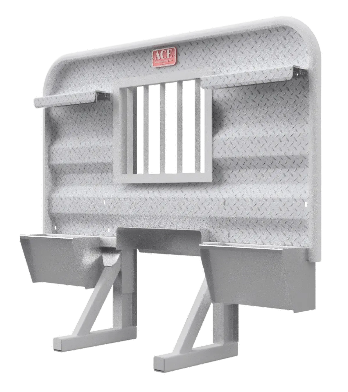 Hr15 4' Headache Rack For Semi Truck With Hydraulic Tank Cutout And Window 1