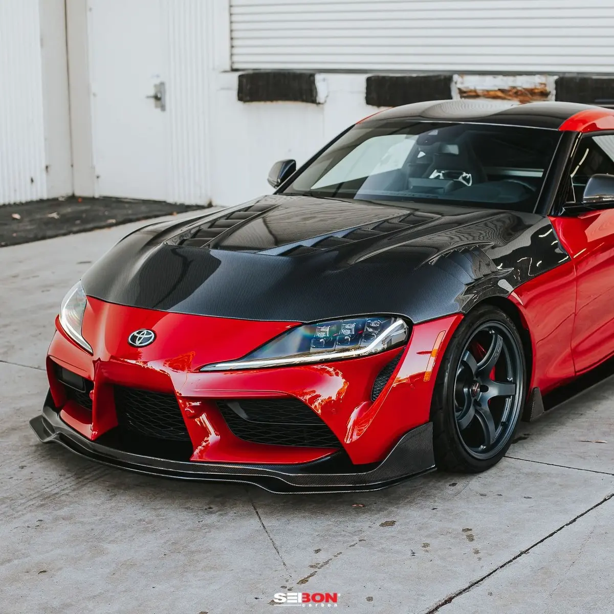 Tv-Style Double Sided Carbon Fiber Hood For 2020-2026 Toyota Gr Supra 1