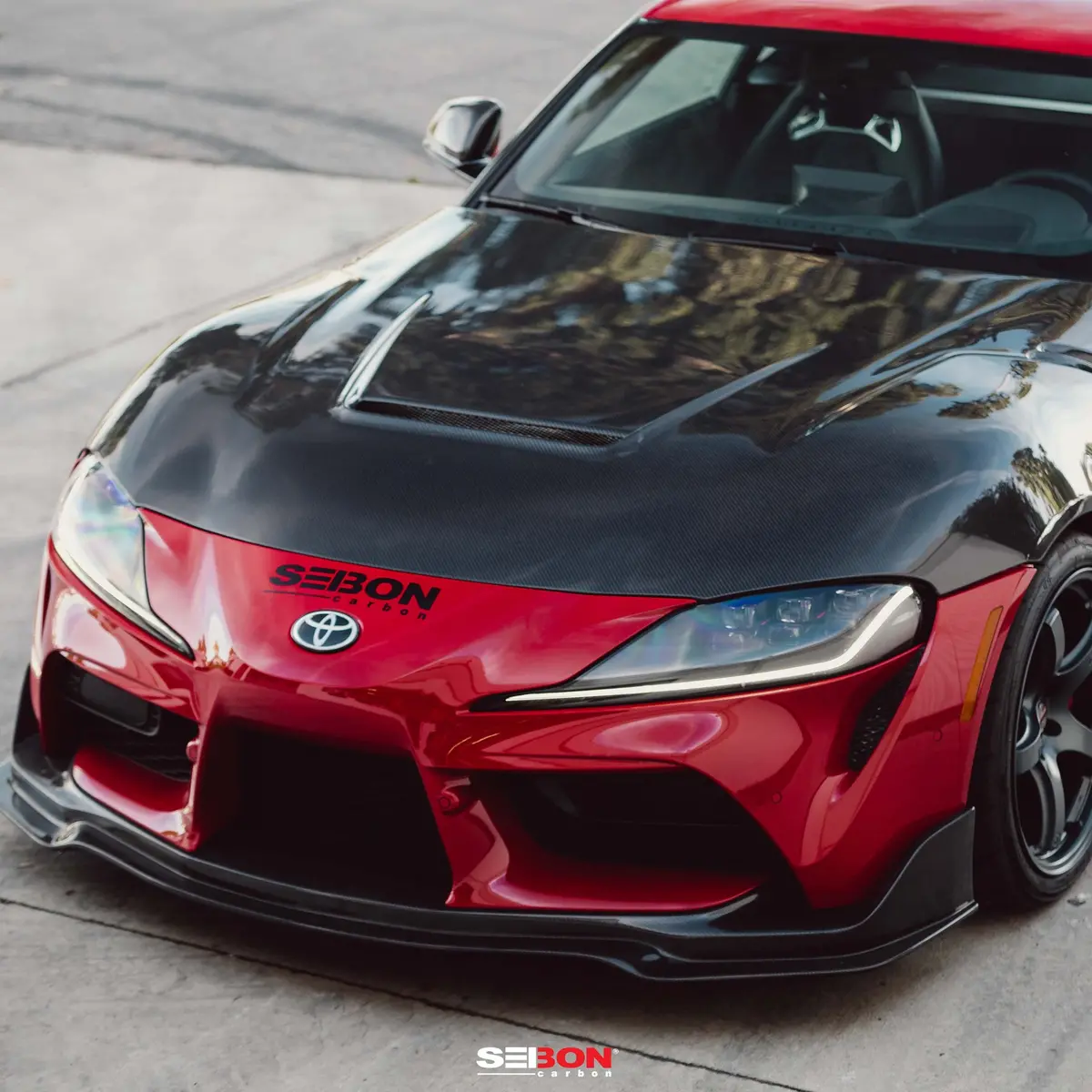 Vs-Style Double Sided Carbon Fiber Hood For 2020-2026 Toyota Gr Supra 1
