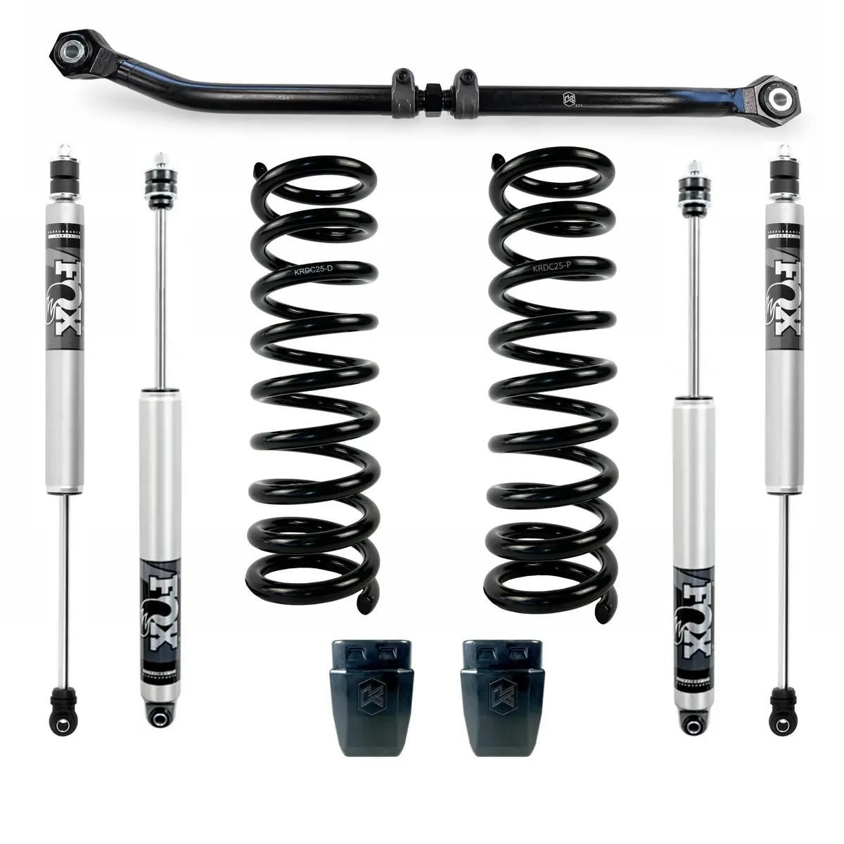 2014-2026 Cummins Stage 2 Leveling Kit With Fox 2.0 Performance Series Shocks (Krdd14stage2fox) 1