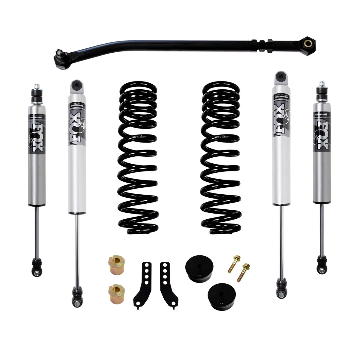 2017-2025 Powerstroke Front 2.5" Leveling Kit W/ Fox Performance Series Hto Shocks (Krfd17stage2foxhto) 1