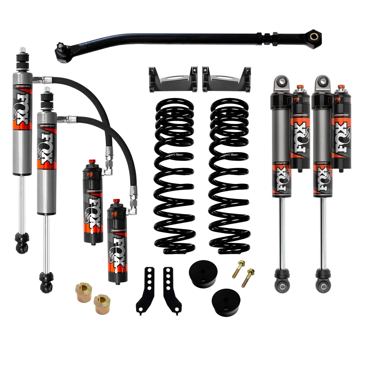 2017-2025 Powerstroke Stage 2 Leveling Kit W/ Fox Performance Elite Shocks (Krfd17stage2foxpe) 1