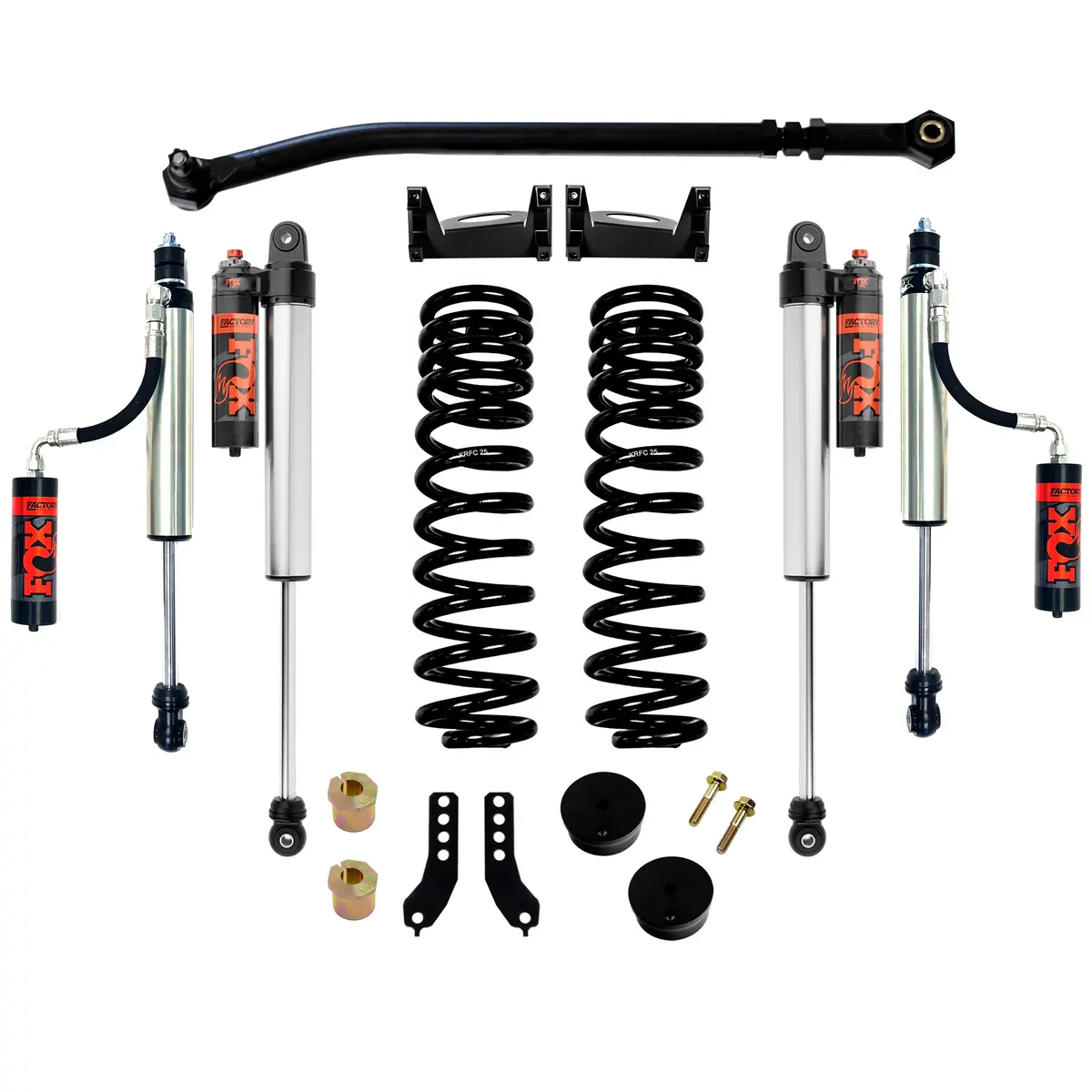 2017-2025 Powerstroke Stage 2 Leveling Kit W/ Fox Factory Race Series Shocks (Krfd17stage2foxrs) 1