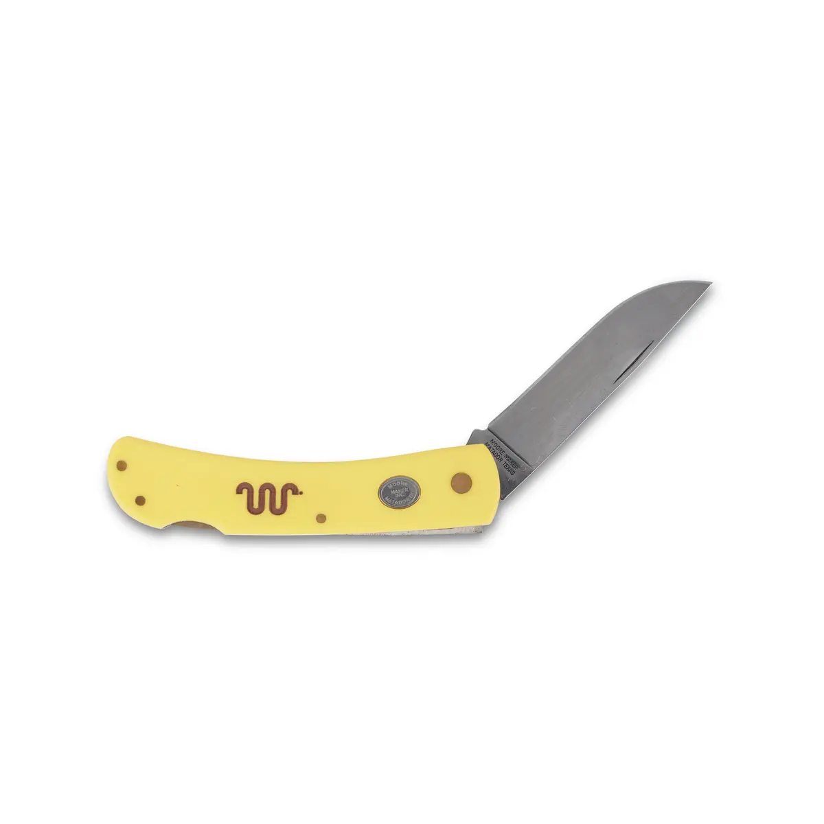 Single Blade Yellow Folding Knife 1