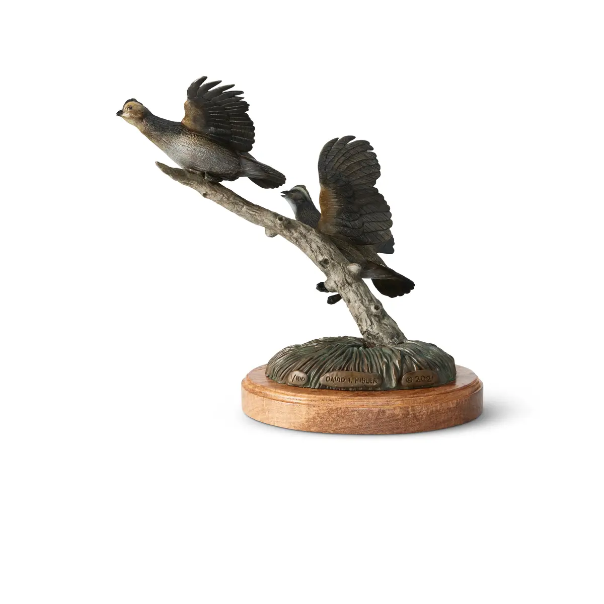 "Spring Pair" Bronze Sculpture By David Hibler 1