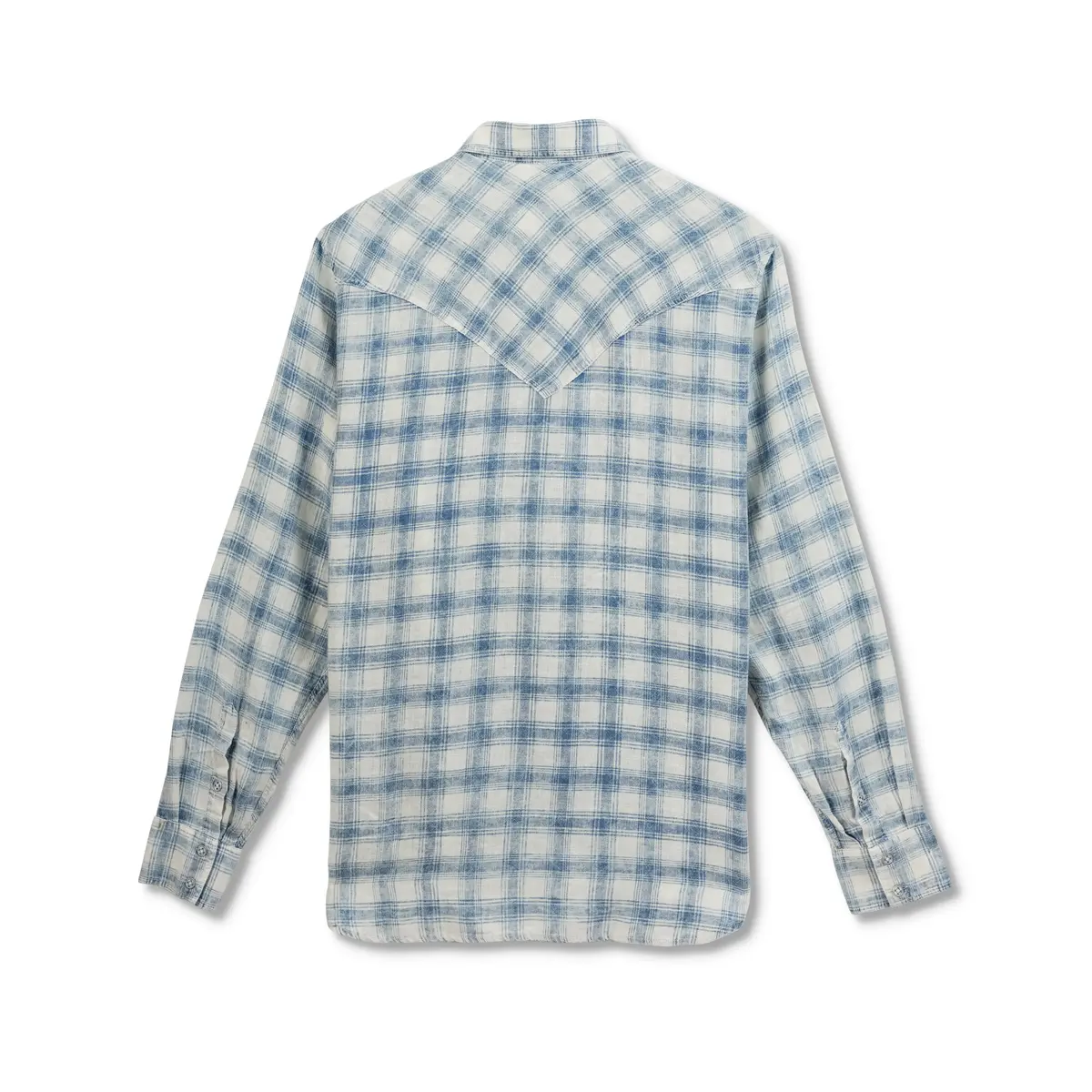Men's Washed Plaid Western Collar Shirt 2