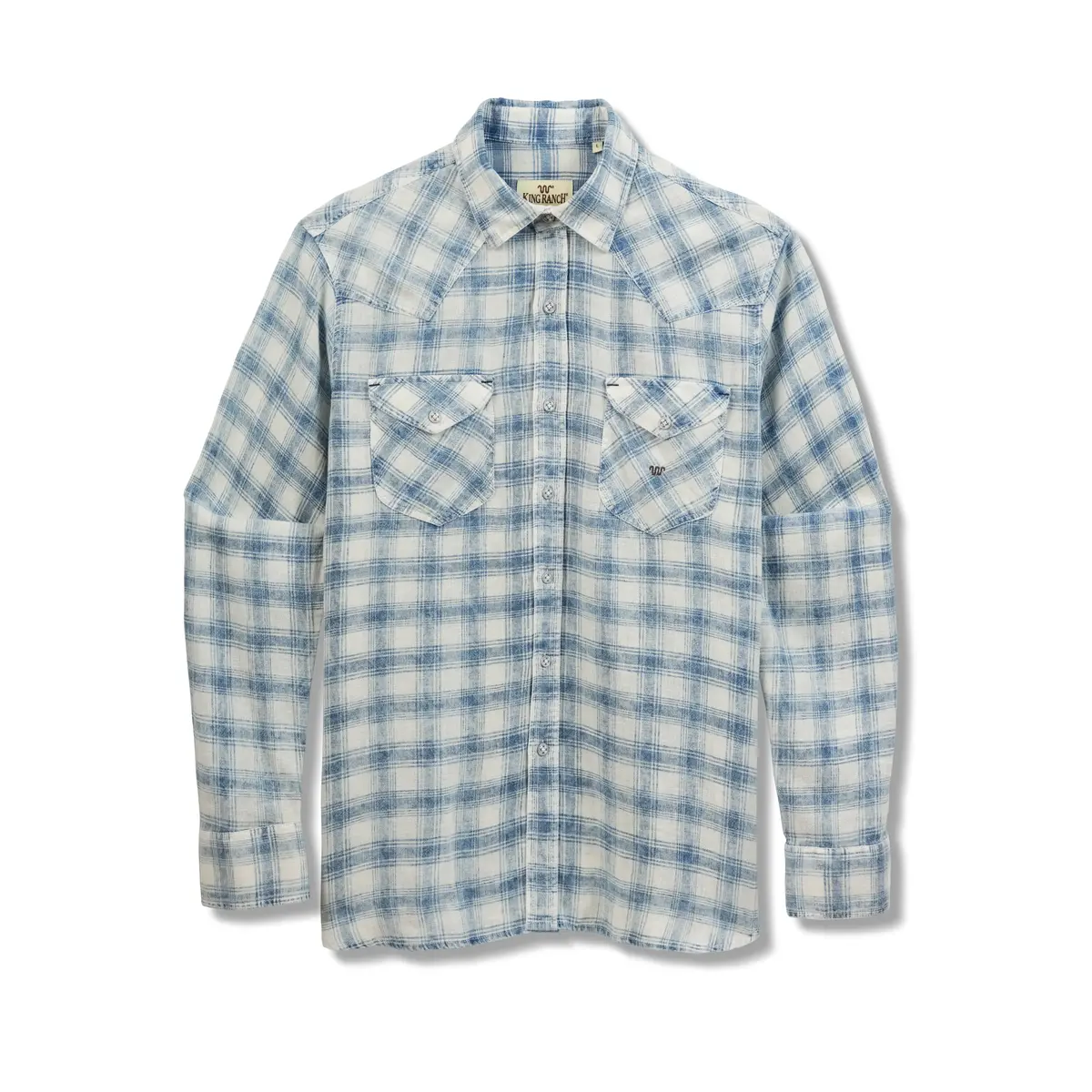 Men's Washed Plaid Western Collar Shirt 1