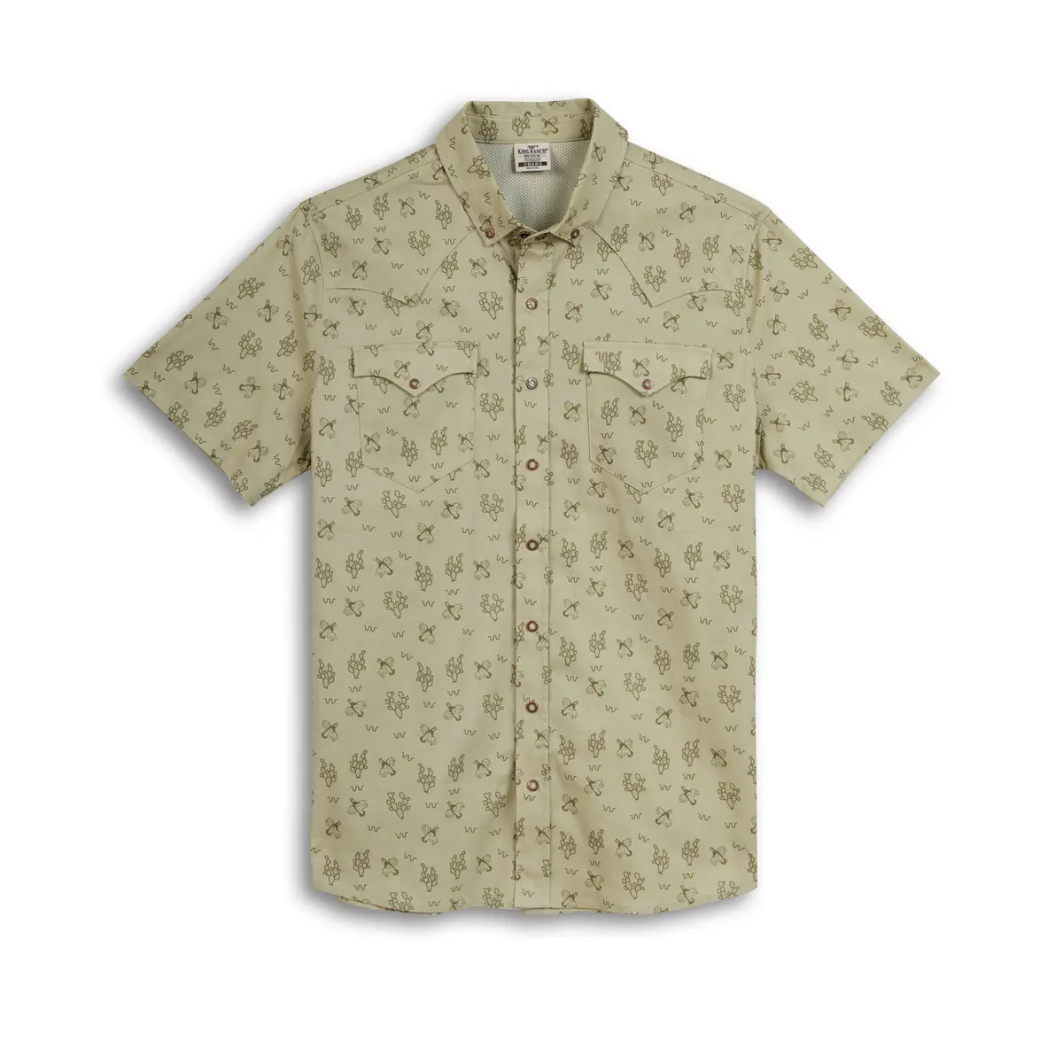 Men's S/S Western Prickly Quail Snap Shirt 1