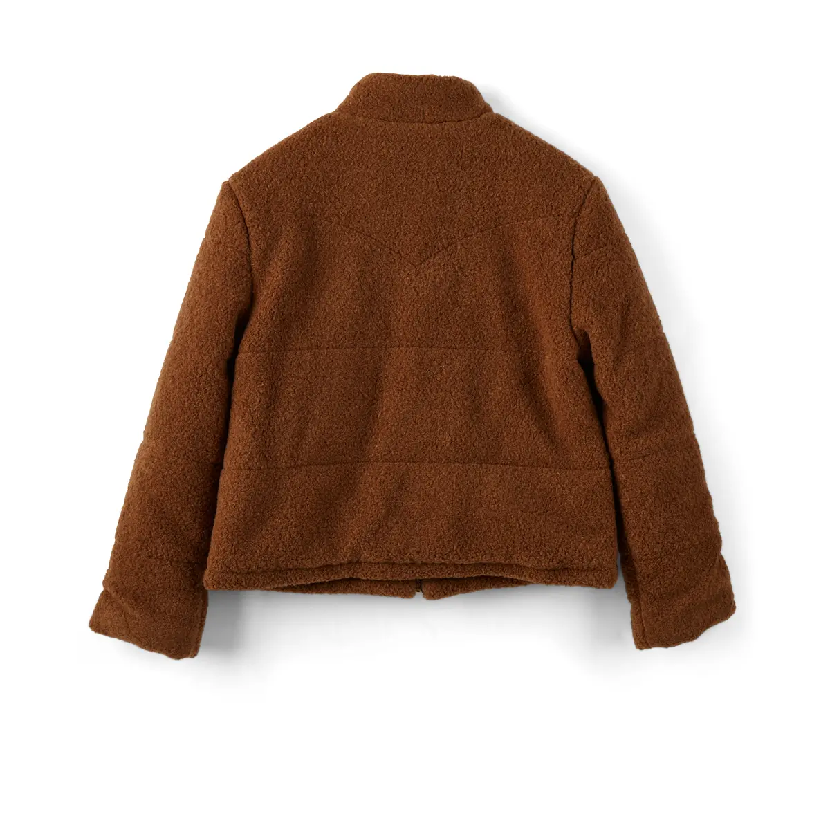 Women's Quilted Zip And Button Sherpa Jacket 2