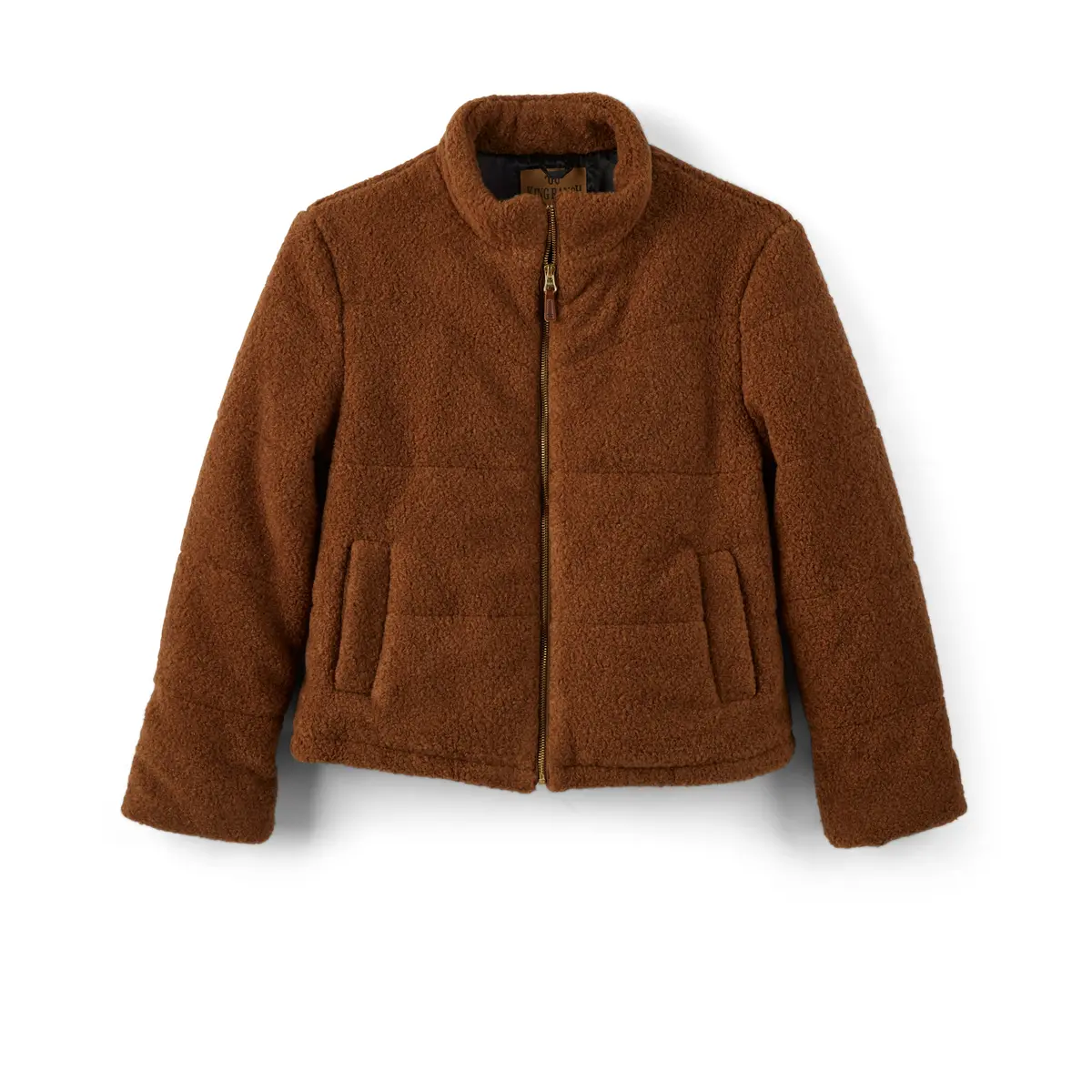 Women's Quilted Zip And Button Sherpa Jacket 1