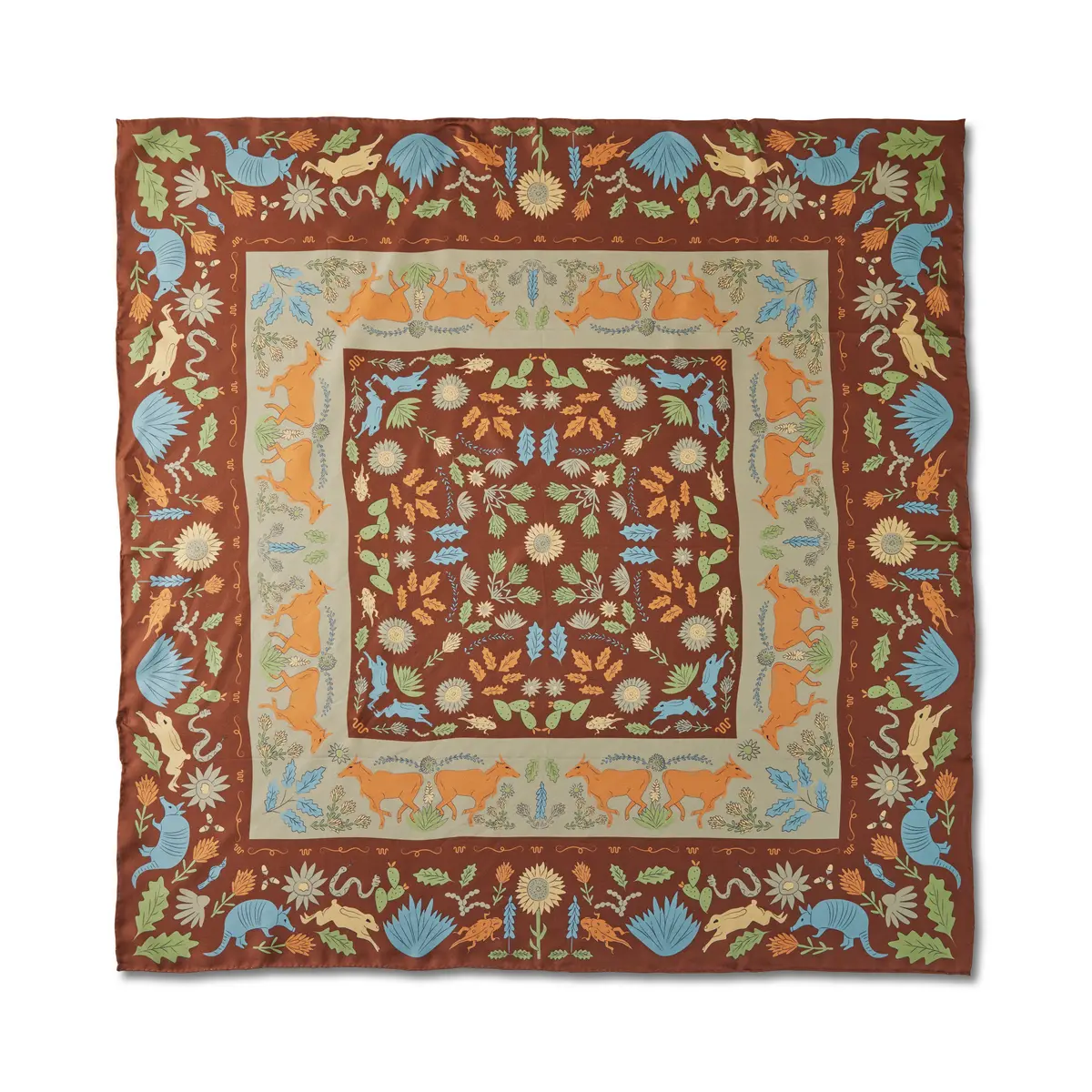South Texas Wildlife Silk Scarf 1