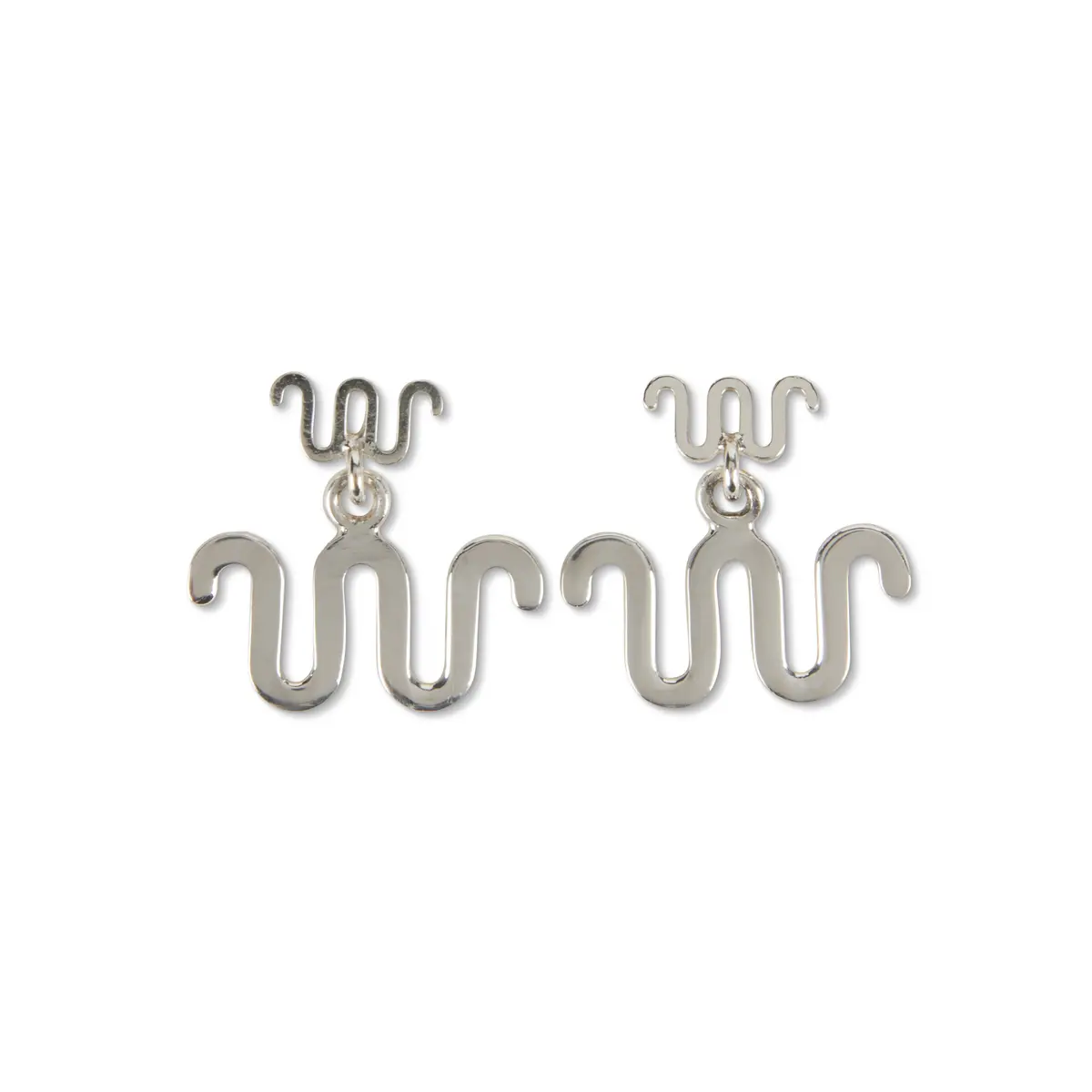 Double W Stud Earrings 1