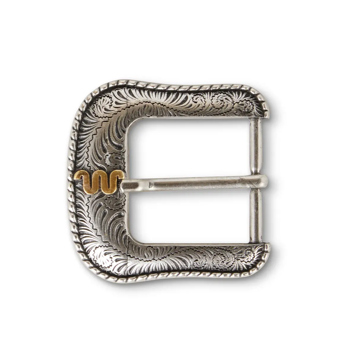 Buckle Antique Silver Finish W/ Gold W 1