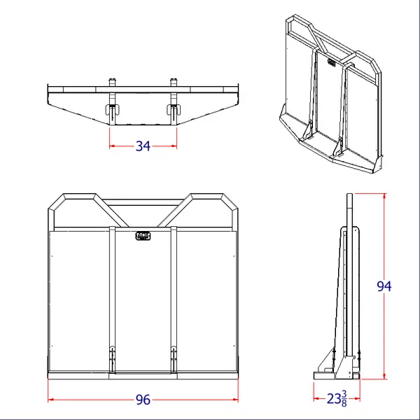Lr6 Semi Truck Logging Rack With Std Ears, Tapered Deck 2