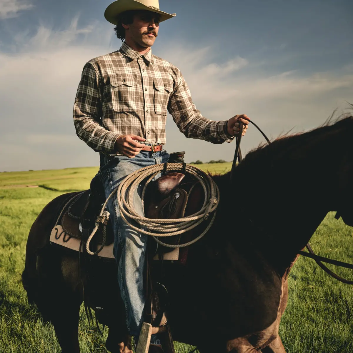 Men’S Two Pocket Ranch Shirt, Flannel 1