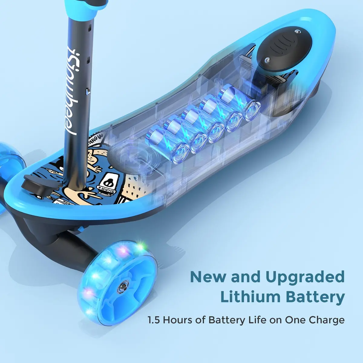 Isinwheel Long Range 3 Wheel Kids Electric Scooter 6