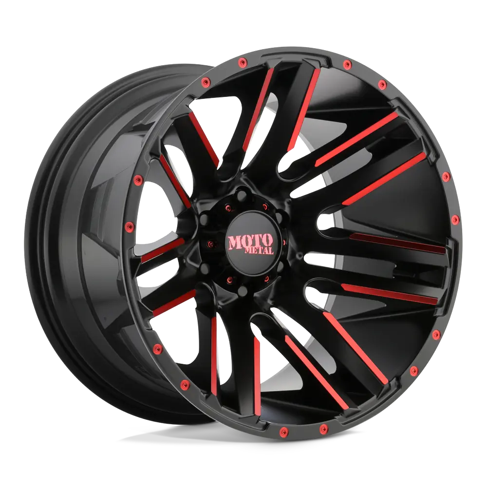 Moto Metal Mo978 Razor - Satin Black W/ Machined Red Tint 1