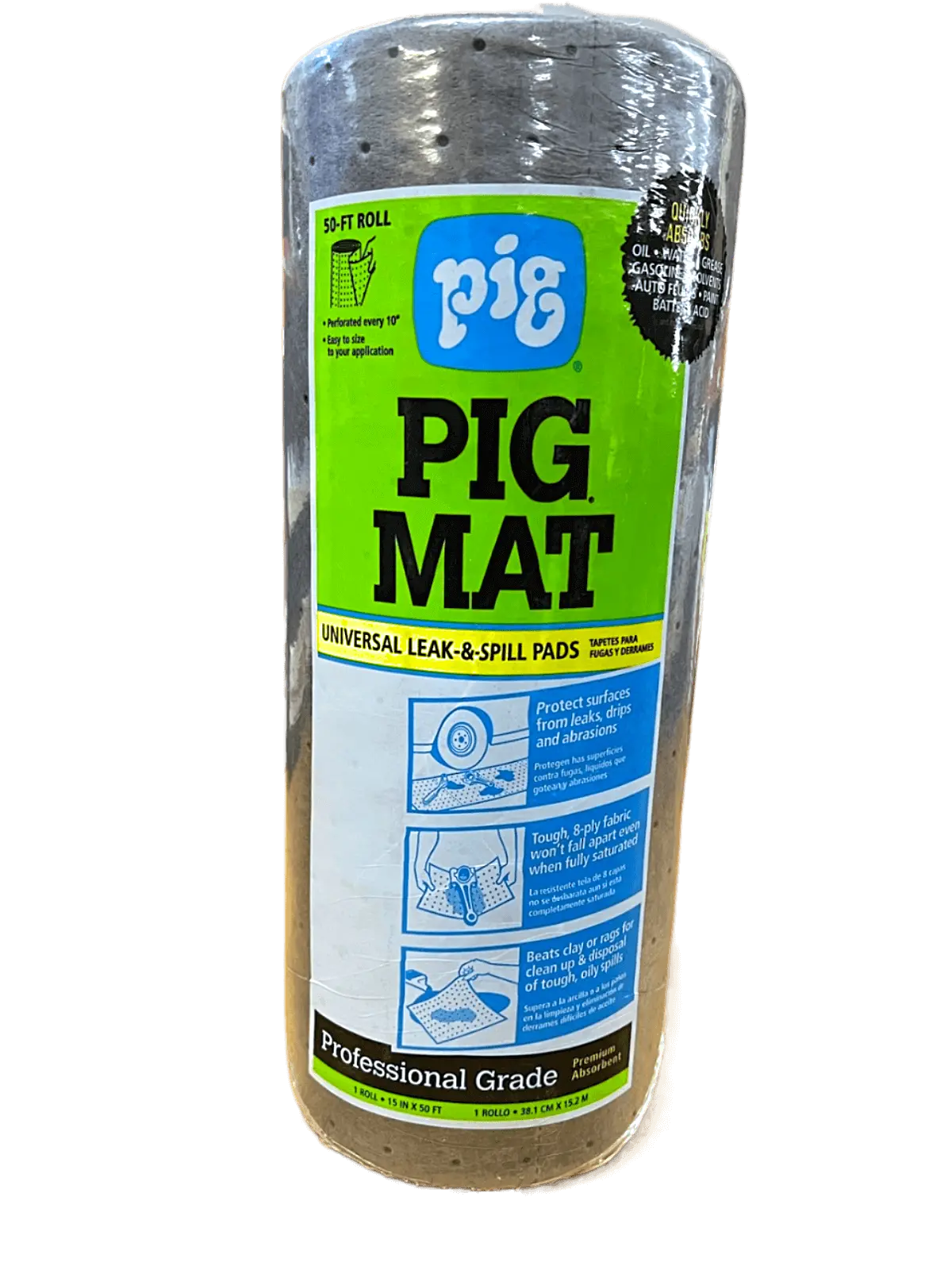 New Pig 25201 Universal Light Weight Absorbent Roll 15 In. X 50 Ft 1