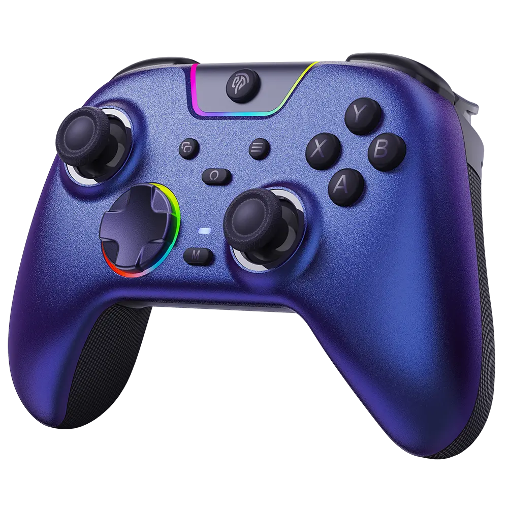 Easysmx® X05pro Multiplatform Wireless Gaming Controller With Quiet Button - Limited Edition: Aurora Purple 1