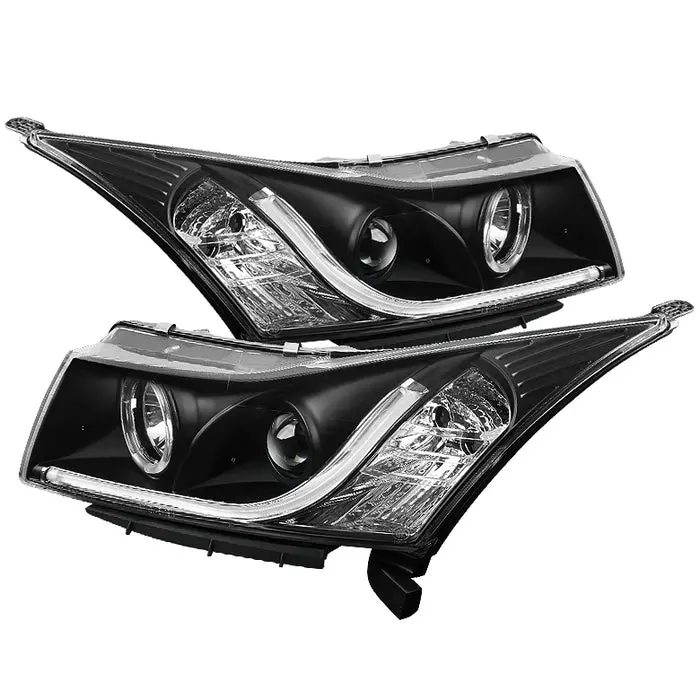 11-16 Chevrolet Cruze Spyder Projector Headlights - Light Tube Drl - Black 1